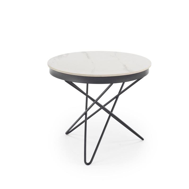 'LEILA 2 Coffee Table, White Marble / Black' 'LEILA 2 Coffee Table, White Marble / Black'