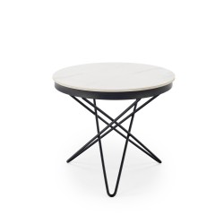 'LEILA 2 Coffee Table, White Marble / Black' 'LEILA 2 Coffee Table, White Marble / Black'