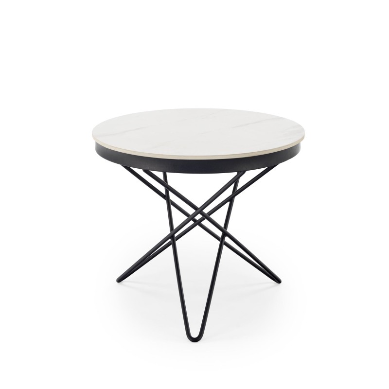 'LEILA 2 Coffee Table, White Marble / Black' 'LEILA 2 Coffee Table, White Marble / Black'