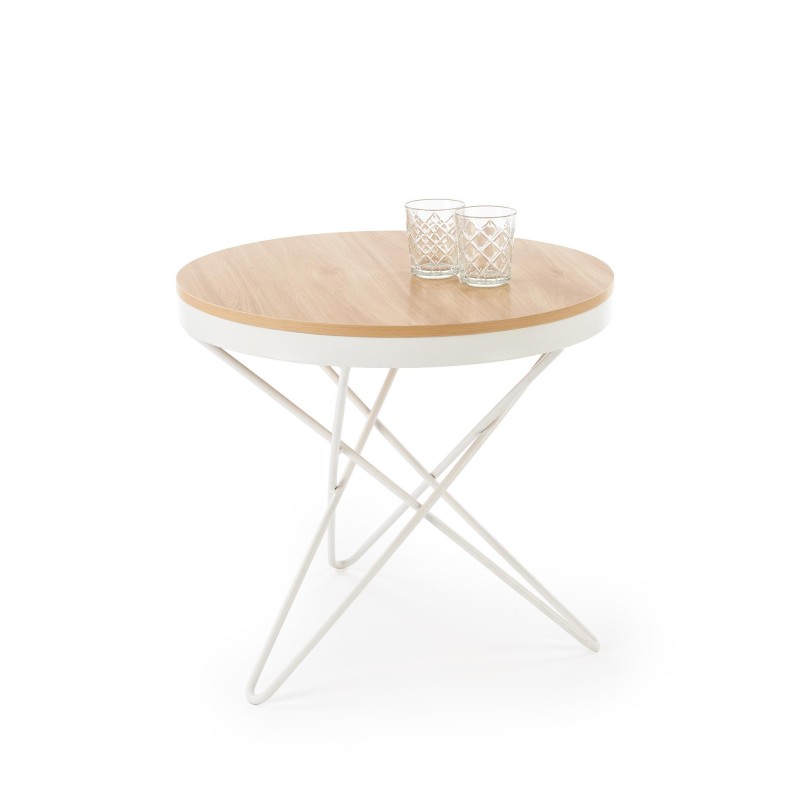 'LEILA Coffee Table, Natural / White' 'LEILA Coffee Table, Natural / White'