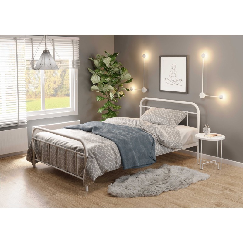 'LINDA 90 White Bed'