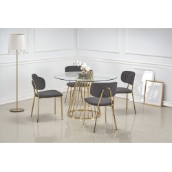 'LIVERPOOL Table, Top - Transparent, Legs - Gold' 'LIVERPOOL Table, Top - Transparent, Legs - Gold'