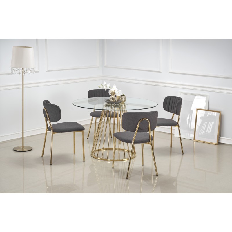 'LIVERPOOL Table, Top - Transparent, Legs - Gold' 'LIVERPOOL Table, Top - Transparent, Legs - Gold'