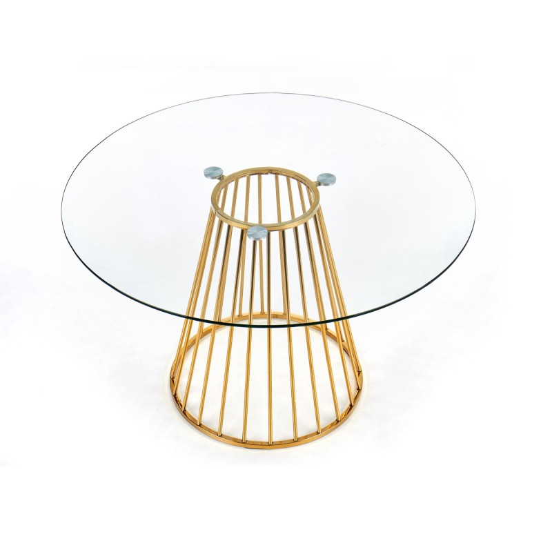 'LIVERPOOL Table, Top - Transparent, Legs - Gold' 'LIVERPOOL Table, Top - Transparent, Legs - Gold'