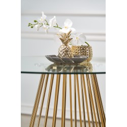'LIVERPOOL Table, Top - Transparent, Legs - Gold' 'LIVERPOOL Table, Top - Transparent, Legs - Gold'