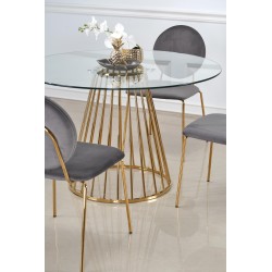 'LIVERPOOL Table, Top - Transparent, Legs - Gold' 'LIVERPOOL Table, Top - Transparent, Legs - Gold'