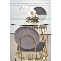 'LIVERPOOL Table, Top - Transparent, Legs - Gold' 'LIVERPOOL Table, Top - Transparent, Legs - Gold'