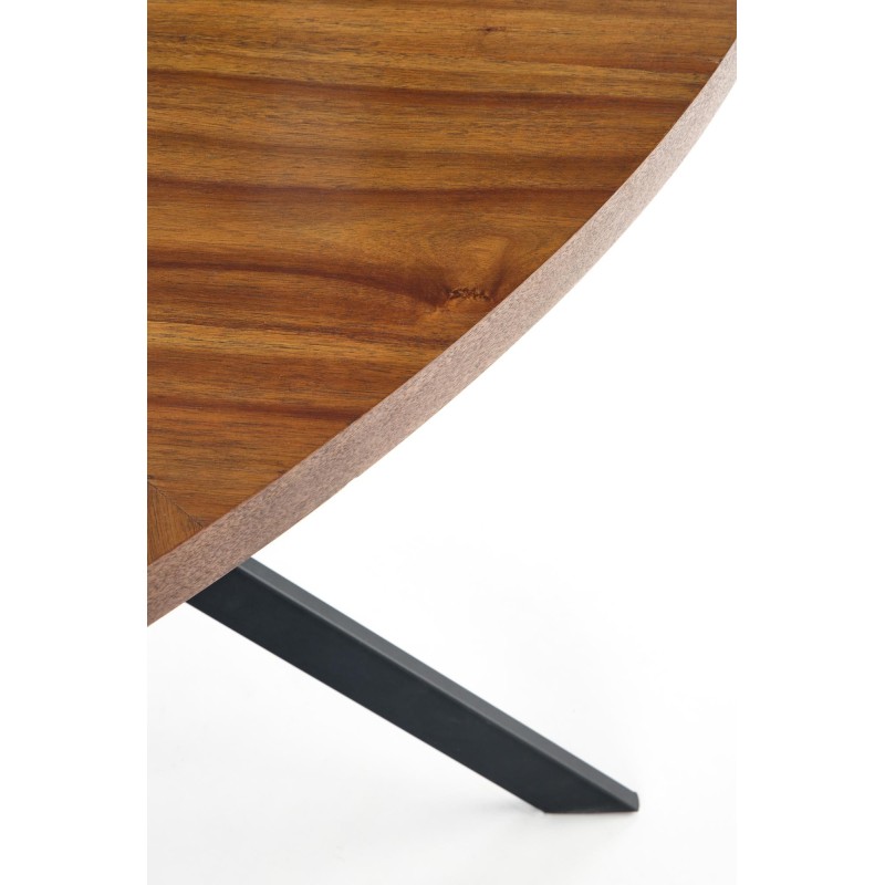 'LOCARNO Table, Walnut Top, Black Leg' 'LOCARNO Table, Walnut Top, Black Leg'
