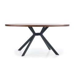 'LOCARNO Table, Walnut Top, Black Leg' 'LOCARNO Table, Walnut Top, Black Leg'