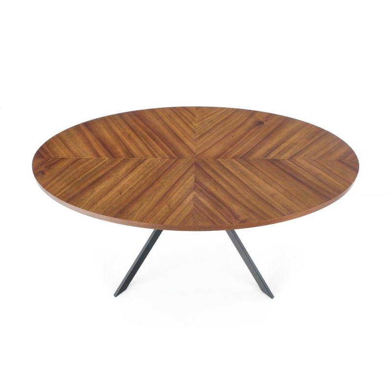 'LOCARNO Table, Walnut Top, Black Leg' 'LOCARNO Table, Walnut Top, Black Leg'