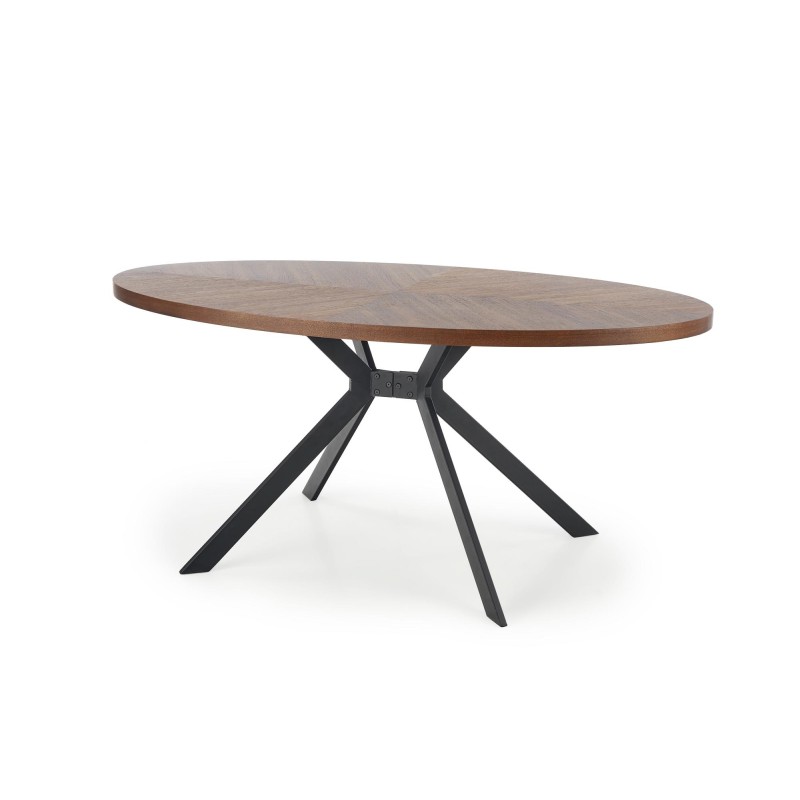 'LOCARNO Table, Walnut Top, Black Leg' 'LOCARNO Table, Walnut Top, Black Leg'