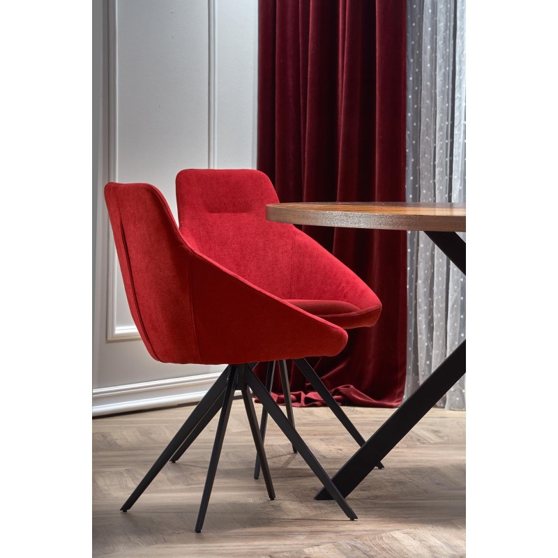 'LOCARNO Table, Walnut Top, Black Leg' 'LOCARNO Table, Walnut Top, Black Leg'