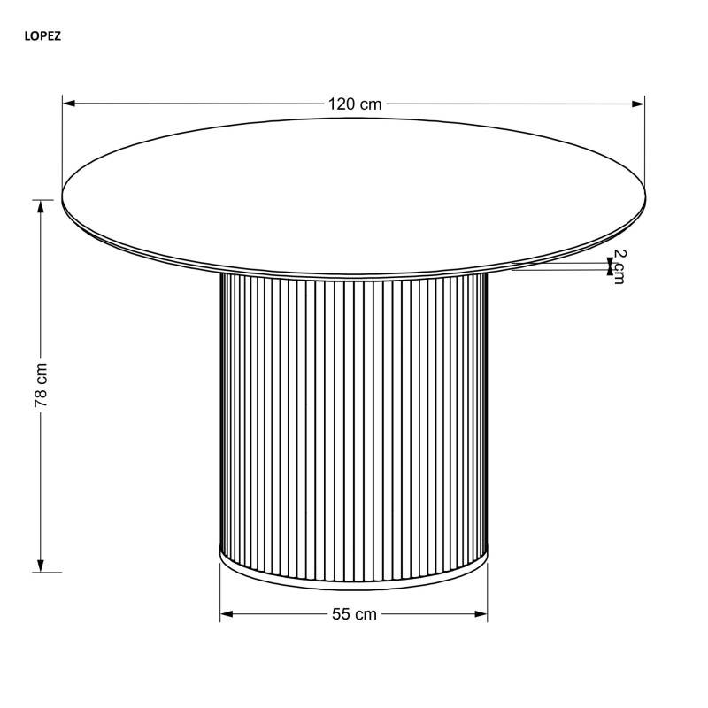 'LOPEZ Round Table, Natural Oak' 'LOPEZ Round Table, Natural Oak'