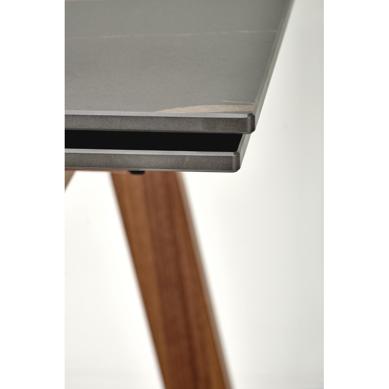 'LOZANO Extendable Table, Black Marble / Walnut' 'LOZANO Extendable Table, Black Marble / Walnut'