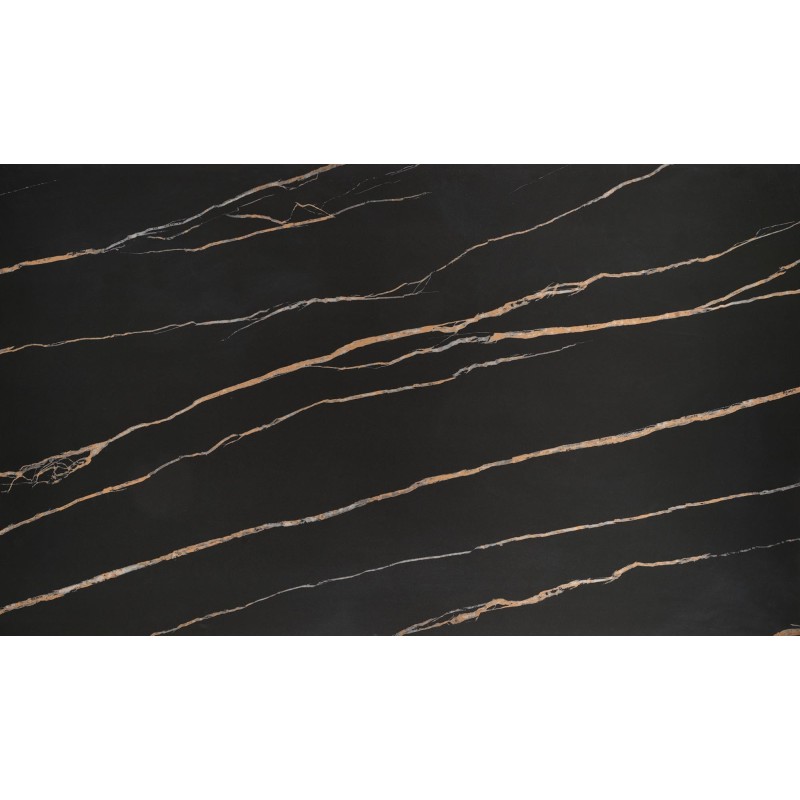 'LOZANO Extendable Table, Black Marble / Walnut' 'LOZANO Extendable Table, Black Marble / Walnut'