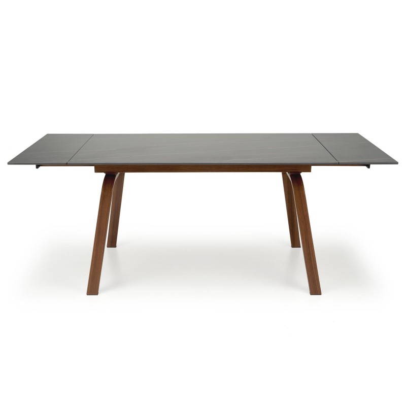 'LOZANO Extendable Table, Black Marble / Walnut' 'LOZANO Extendable Table, Black Marble / Walnut'