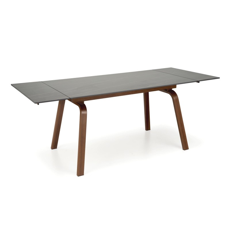 'LOZANO Extendable Table, Black Marble / Walnut' 'LOZANO Extendable Table, Black Marble / Walnut'