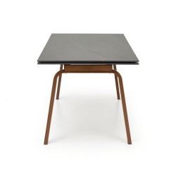 'LOZANO Extendable Table, Black Marble / Walnut' 'LOZANO Extendable Table, Black Marble / Walnut'