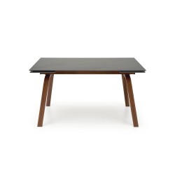 'LOZANO Extendable Table, Black Marble / Walnut' 'LOZANO Extendable Table, Black Marble / Walnut'