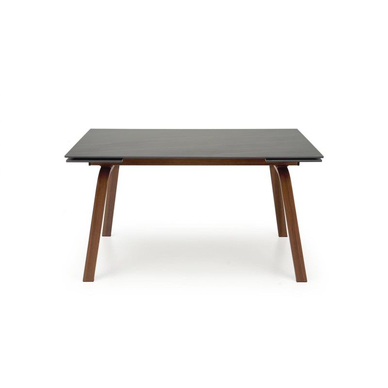 'LOZANO Extendable Table, Black Marble / Walnut' 'LOZANO Extendable Table, Black Marble / Walnut'