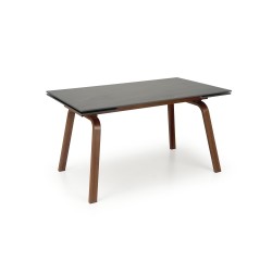 'LOZANO Extendable Table, Black Marble / Walnut' 'LOZANO Extendable Table, Black Marble / Walnut'