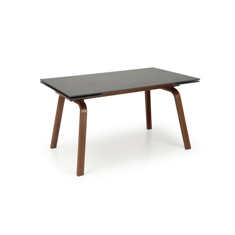 'LOZANO Extendable Table, Black Marble / Walnut' 'LOZANO Extendable Table, Black Marble / Walnut'