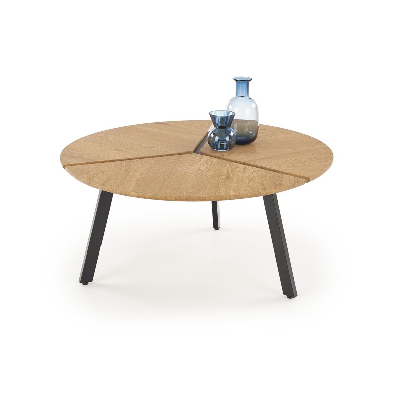 'LUANA Coffee Table Frame - Black, Top - Golden Oak' 'LUANA Coffee Table Frame - Black, Top - Golden Oak'