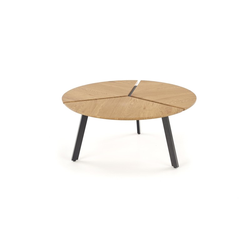'LUANA Coffee Table Frame - Black, Top - Golden Oak' 'LUANA Coffee Table Frame - Black, Top - Golden Oak'