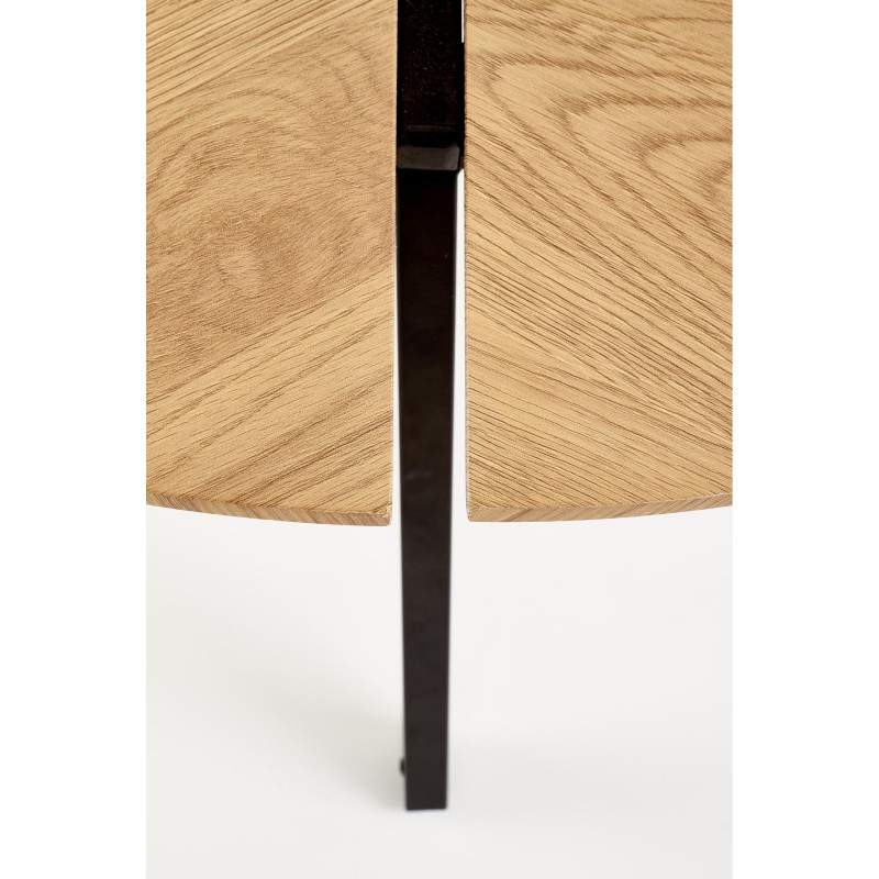 'LUANA Coffee Table Frame - Black, Top - Golden Oak' 'LUANA Coffee Table Frame - Black, Top - Golden Oak'