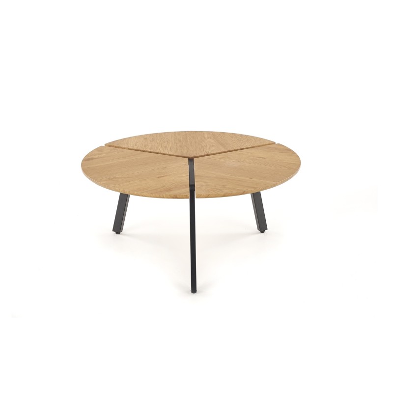 'LUANA Coffee Table Frame - Black, Top - Golden Oak' 'LUANA Coffee Table Frame - Black, Top - Golden Oak'