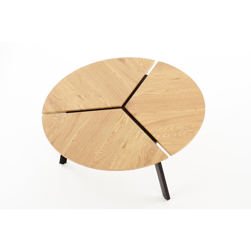 'LUANA Coffee Table Frame - Black, Top - Golden Oak' 'LUANA Coffee Table Frame - Black, Top - Golden Oak'