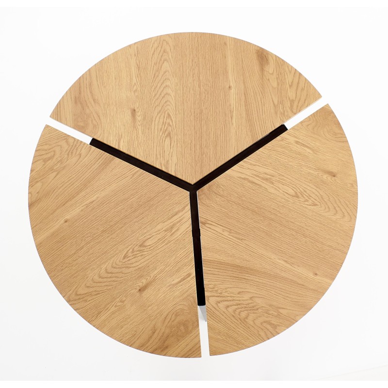 'LUANA Coffee Table Frame - Black, Top - Golden Oak' 'LUANA Coffee Table Frame - Black, Top - Golden Oak'