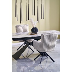 'LUCIANO Extendable Table, Top: White Marble' 'LUCIANO Extendable Table, Top: White Marble'