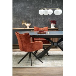 'LUCIANO Extendable Table, Top: Blue Marble' 'LUCIANO Extendable Table, Top: Blue Marble'