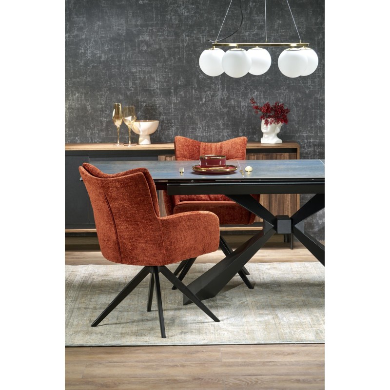 'LUCIANO Extendable Table, Top: Blue Marble' 'LUCIANO Extendable Table, Top: Blue Marble'