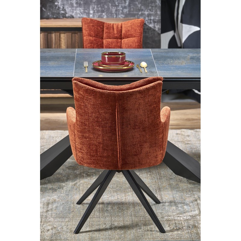 'LUCIANO Extendable Table, Top: Blue Marble' 'LUCIANO Extendable Table, Top: Blue Marble'