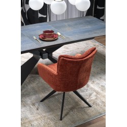 'LUCIANO Extendable Table, Top: Blue Marble' 'LUCIANO Extendable Table, Top: Blue Marble'