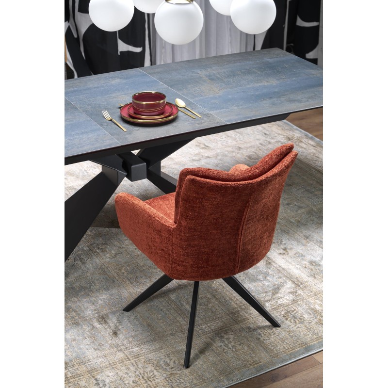 'LUCIANO Extendable Table, Top: Blue Marble' 'LUCIANO Extendable Table, Top: Blue Marble'
