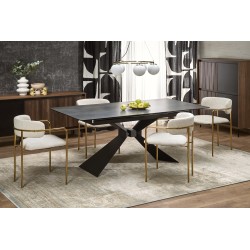 'LUCIANO Extendable Table, Top: Blue Marble' 'LUCIANO Extendable Table, Top: Blue Marble'