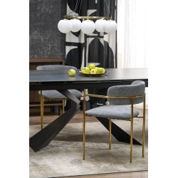'LUCIANO Extendable Table, Top: Blue Marble' 'LUCIANO Extendable Table, Top: Blue Marble'