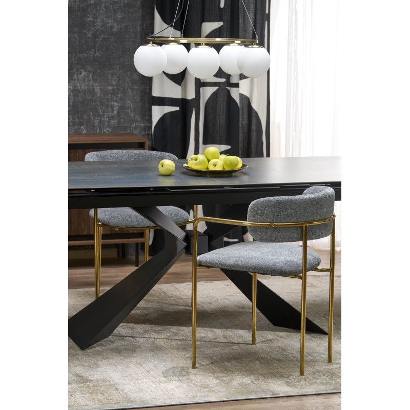 'LUCIANO Extendable Table, Top: Blue Marble' 'LUCIANO Extendable Table, Top: Blue Marble'