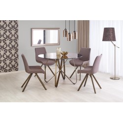 'LUNGO Antique Gold / Brown Table'