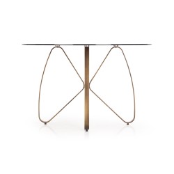 'LUNGO Antique Gold / Brown Table' 'LUNGO Antique Gold / Brown Table'