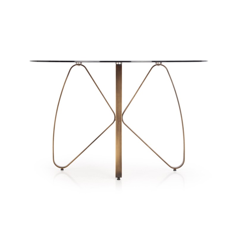'LUNGO Antique Gold / Brown Table' 'LUNGO Antique Gold / Brown Table'
