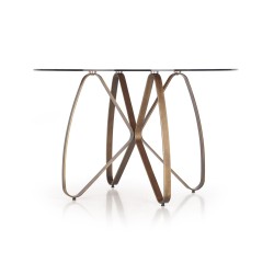'LUNGO Antique Gold / Brown Table' 'LUNGO Antique Gold / Brown Table'