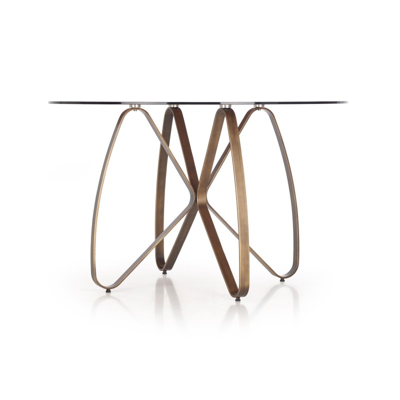 'LUNGO Antique Gold / Brown Table' 'LUNGO Antique Gold / Brown Table'