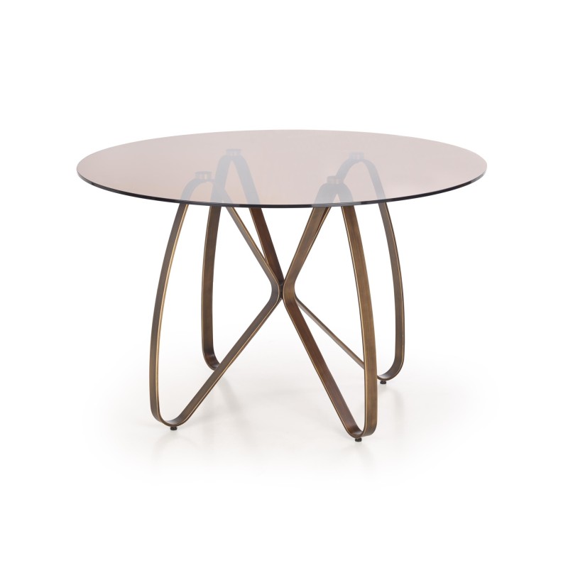 'LUNGO Antique Gold / Brown Table' 'LUNGO Antique Gold / Brown Table'