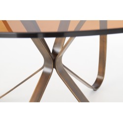 'LUNGO Antique Gold / Brown Table' 'LUNGO Antique Gold / Brown Table'