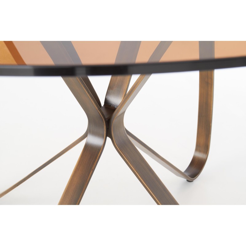 'LUNGO Antique Gold / Brown Table' 'LUNGO Antique Gold / Brown Table'