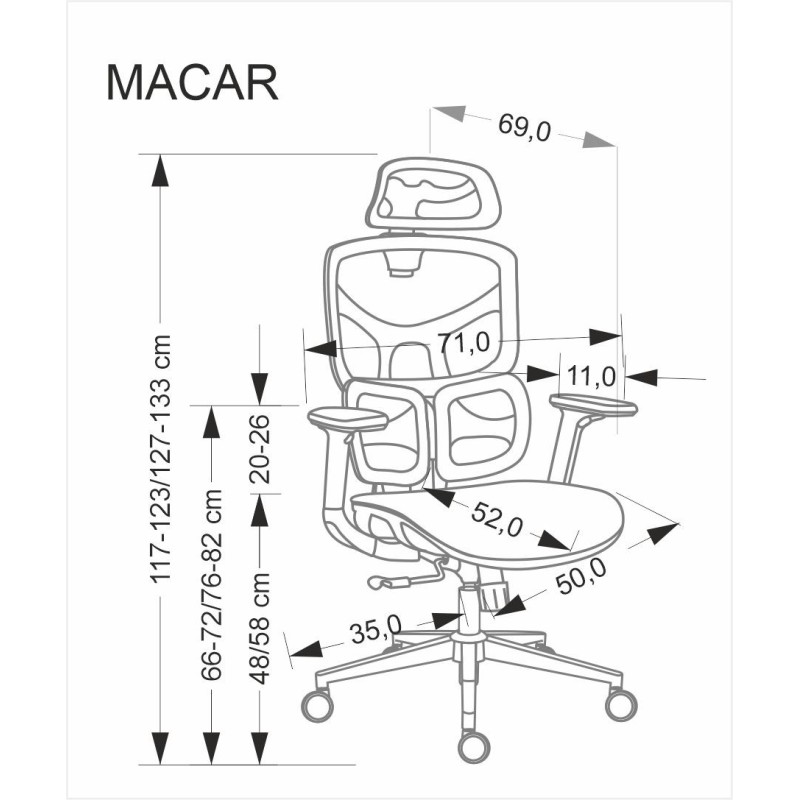 MACAR fotel gabinetowy, czarny (1p 1szt) MACAR fotel gabinetowy, czarny (1p 1szt)